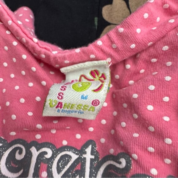 Vanessa dress secret garden polka dot dotted pink white sparkly silver writing - Picture 7 of 12